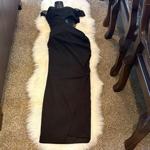 Nasty Gal Black Backless Cutout Maxi Dress